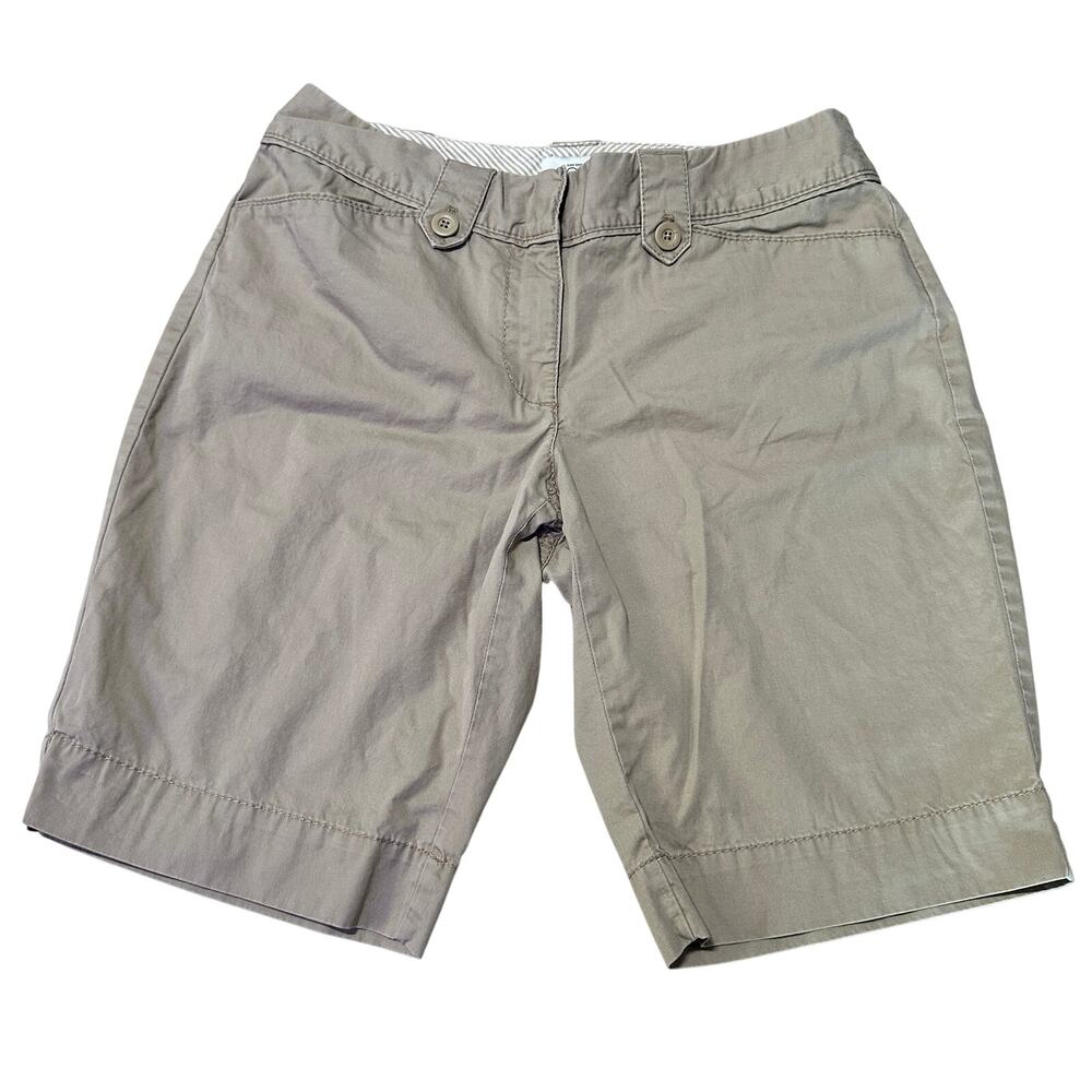 Ann Taylor Loft Julie Khaki Bermuda Shorts - Y2K Vintage Boho - Size 6